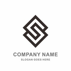 Geometric Infinity Square Pattern Letter S Morocco Interior Decoration Business Company Stock Vector Logo Design Template 
