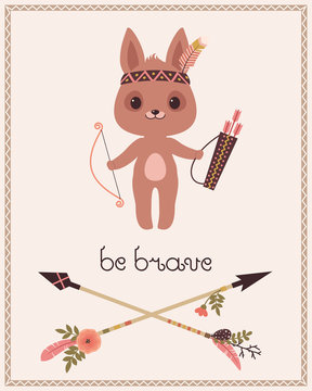 Be brave children's poster