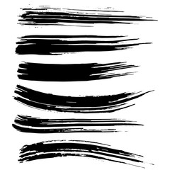 Black ink vector brush strokes background. Vector illustration. Grunge texture.