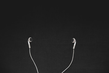 Headphones on a black background - 134281358