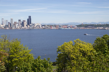 View on the Seattle downtown 