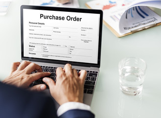 Purchase Order Form Payslip Concept