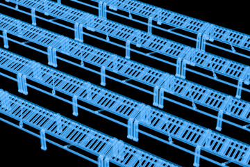 Naklejka premium x ray empty conveyor belts