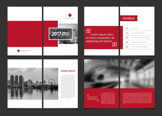 Corporate design annual report or catalog, magazine, flyer, booklet, brochure. Set include cover design template and inner page layout size A4 vector EPS-10 and sample image with Gradient Mesh.