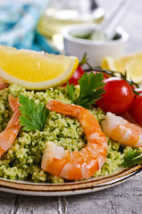 Couscous with shrimp