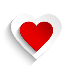 Red and white heart