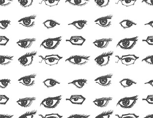 eye sketch doodle vector illustration