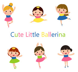 Illustration of Girls Doing Ballet