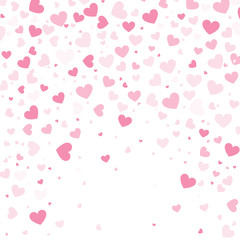 Vector Illustration of a Colorful Background with Heart Confetti