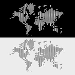 World map dots style. Vector illustration.