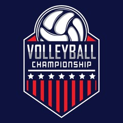 Volleyball logo, America logo