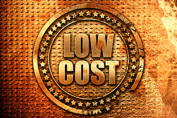 low cost, 3D rendering, grunge metal stamp