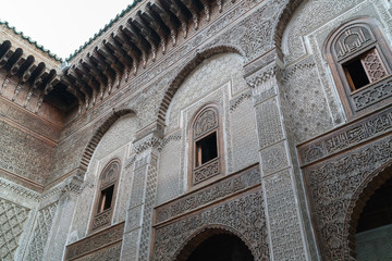 Moroccan ancient islamic school - madrasa in Fez, Morocco, Africa