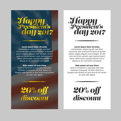 Happy President Day sale banner