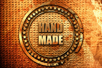 hand made sign, 3D rendering, grunge metal stamp