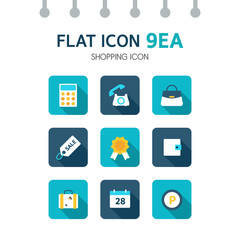 shopping Flat icon set