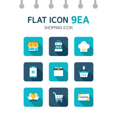 shopping Flat icon set