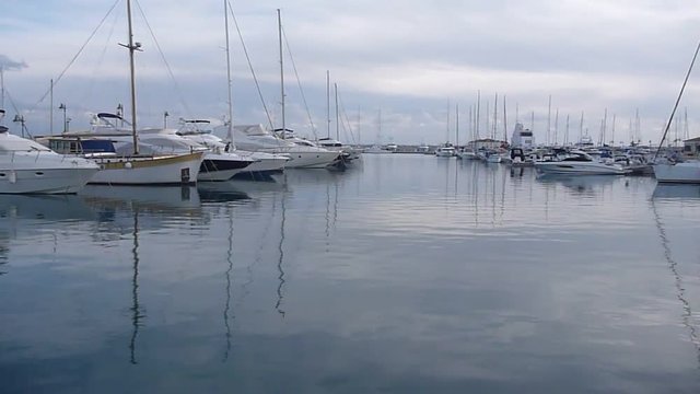 quiet sailing boats marina in Limasol in Cyprus