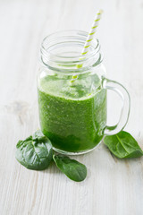 healthy green spinach smoothie