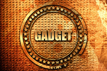 gadget, 3D rendering, grunge metal stamp