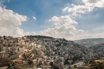 Fototapeta na wymiar Silwan Village in Jerusalem.