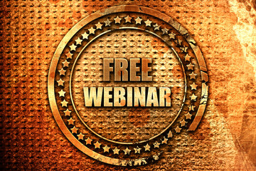 free webinar, 3D rendering, grunge metal stamp