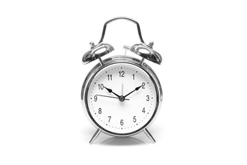 Clock vintage on white background