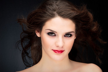 Fototapeta premium Beauty young woman portrait