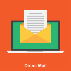 direct mail. marketing content. business design concept. vector illustration.