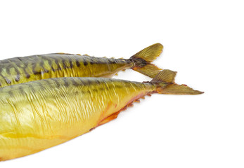 Tail portions of the two smoked Atlantic mackerel