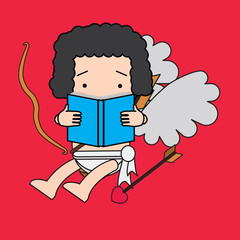 cute cupid angel. Romance cupid angel, vector design.