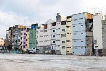 Colorful apartments in downtown