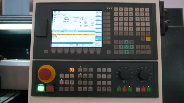 Industrial remote control panel of metal working manufactory