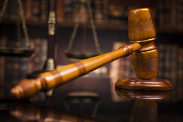 Courtroom, Law theme, mallet of the justice