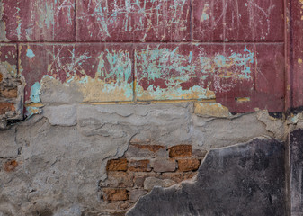 red old wall, abstract web banner, weathered cement, vintage background