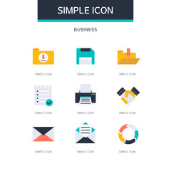 Business Simple Icon Set