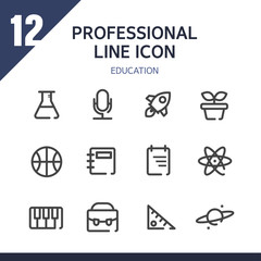 Education Line Icon Set