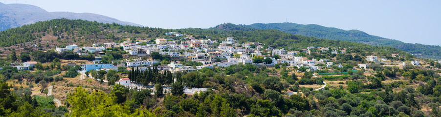 Fototapeta na wymiar Kritinia village in the hills, Rhodes, Greece