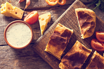 Fototapeta premium strudel with vegetables