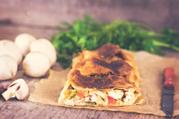 strudel with vegetables