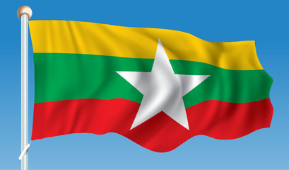 Obraz premium Flag of Burma