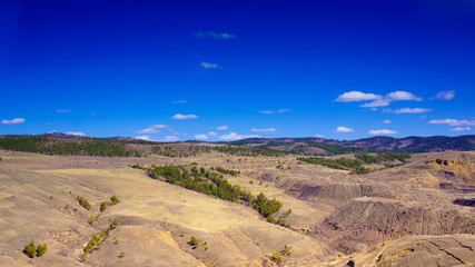 Cracks in the ground by coal mine