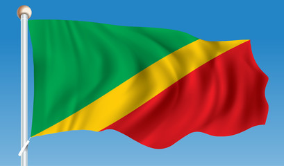 Obraz premium Flag of Republic of Congo