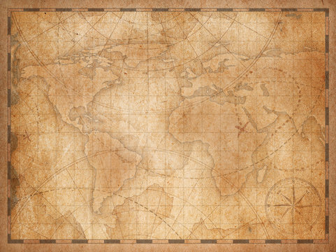 Vintage nautical map background