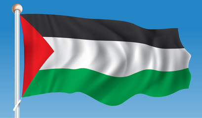 Obraz premium Flag of Gaza Strip