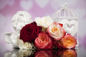 Love and cage, romantic vintage love background