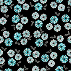 flower seamless vector pattern