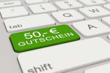 Tastatur - 50 Euro Gutschein - grün