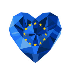Vector crystal gem jewelry flag of  the European Union.