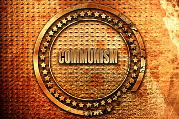 communism, 3D rendering, grunge metal stamp